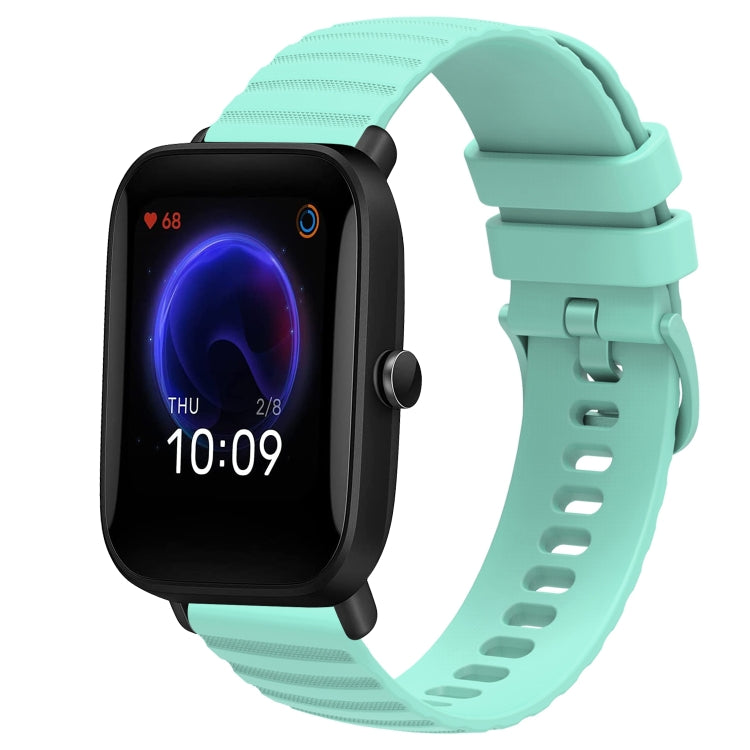 20mm Wavy Dot Pattern Solid Color Silicone Watch Band, For Amazfit Pop