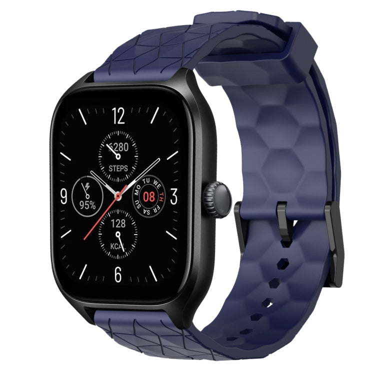 20mm Football Pattern Solid Color Silicone Watch Band, For Amazfit GTS 4, For Amazfit GTS 3