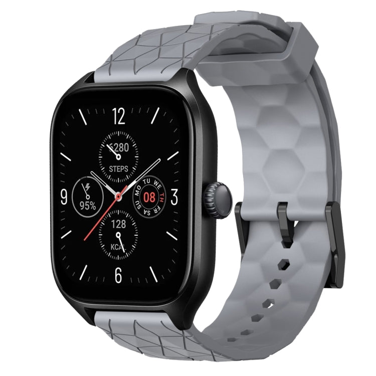 20mm Football Pattern Solid Color Silicone Watch Band, For Amazfit GTS 4, For Amazfit GTS 3