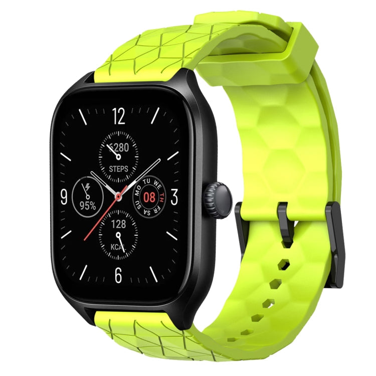 20mm Football Pattern Solid Color Silicone Watch Band, For Amazfit GTS 4, For Amazfit GTS 3