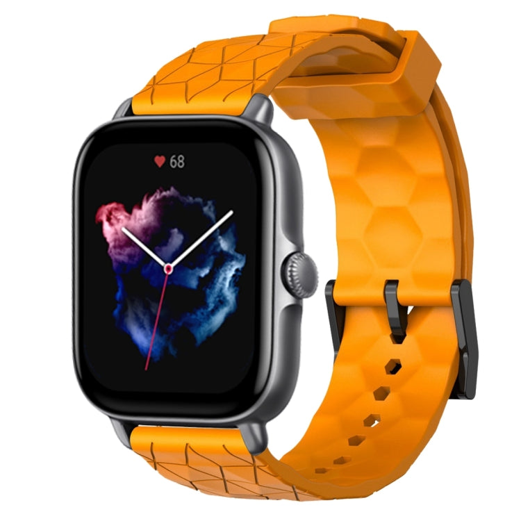 20mm Football Pattern Solid Color Silicone Watch Band, For Amazfit GTS 4, For Amazfit GTS 3