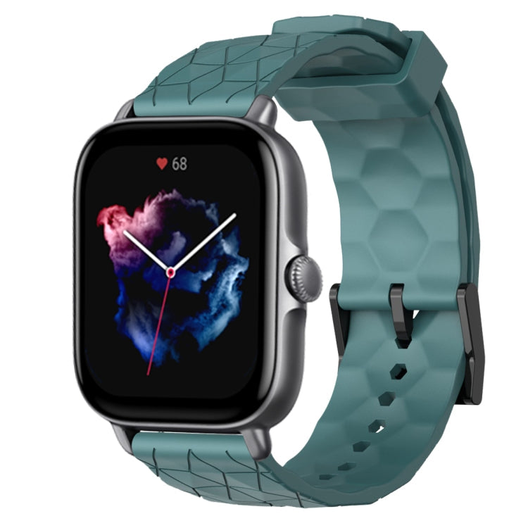 20mm Football Pattern Solid Color Silicone Watch Band, For Amazfit GTS 4, For Amazfit GTS 3