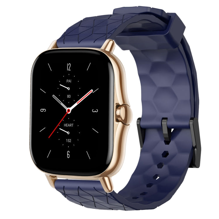 20mm Football Pattern Solid Color Silicone Watch Band, For Amazfit GTS 2E, For Amazfit GTS 2 Mini