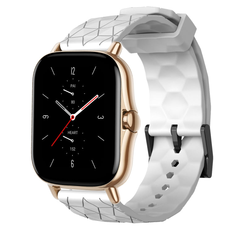 20mm Football Pattern Solid Color Silicone Watch Band, For Amazfit GTS 2, For Amazfit GTS