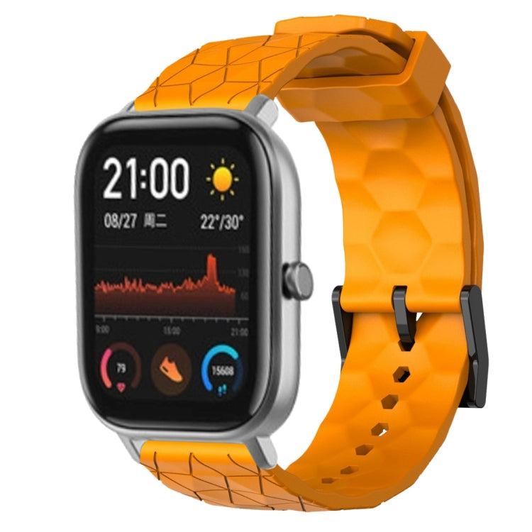 20mm Football Pattern Solid Color Silicone Watch Band, For Amazfit GTS 2, For Amazfit GTS