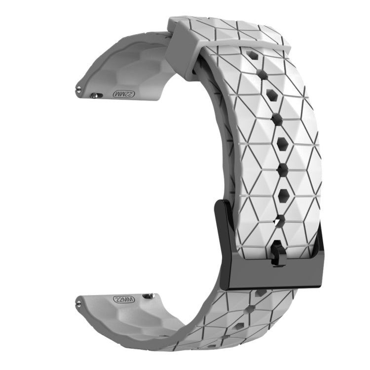 22mm Football Pattern Solid Color Silicone Watch Band, For Amazfit GTR 4, For Amazfit GTR 3