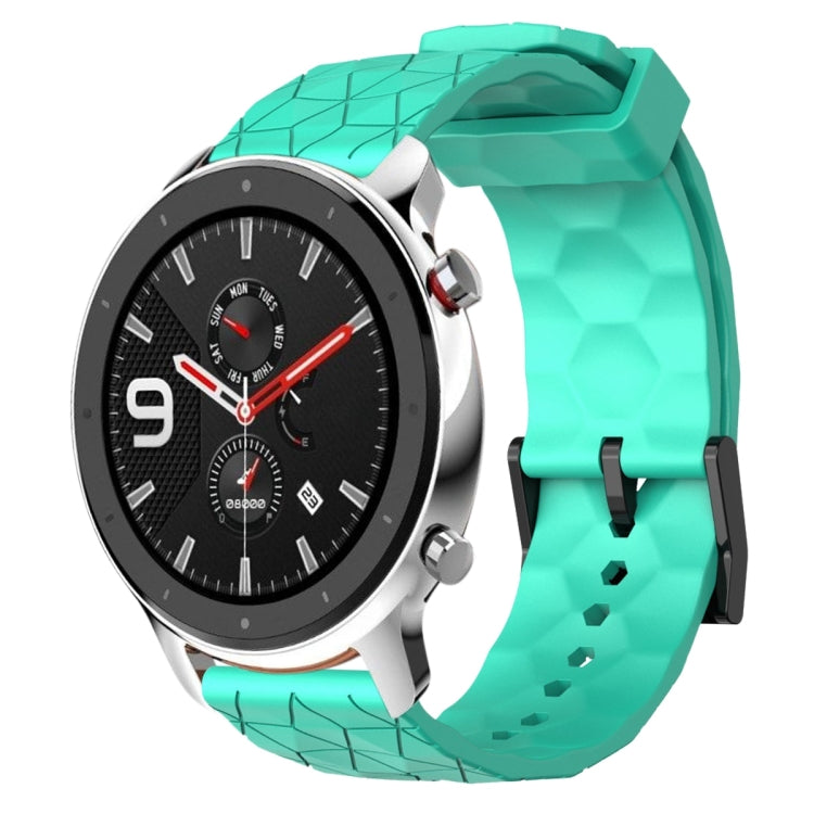 22mm Football Pattern Solid Color Silicone Watch Band, For Amazfit GTR 4, For Amazfit GTR 3