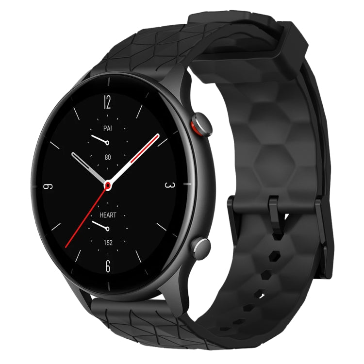 22mm Football Pattern Solid Color Silicone Watch Band, For Amazfit GTR 3 Pro, For Amazfit GTR 2e