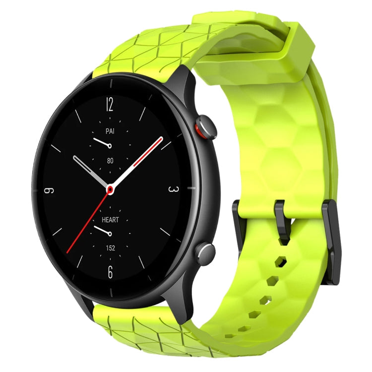 22mm Football Pattern Solid Color Silicone Watch Band, For Amazfit GTR 3 Pro, For Amazfit GTR 2e