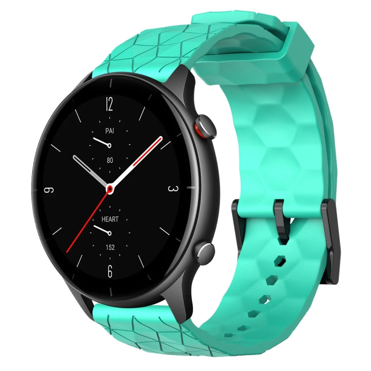 22mm Football Pattern Solid Color Silicone Watch Band, For Amazfit GTR 3 Pro, For Amazfit GTR 2e