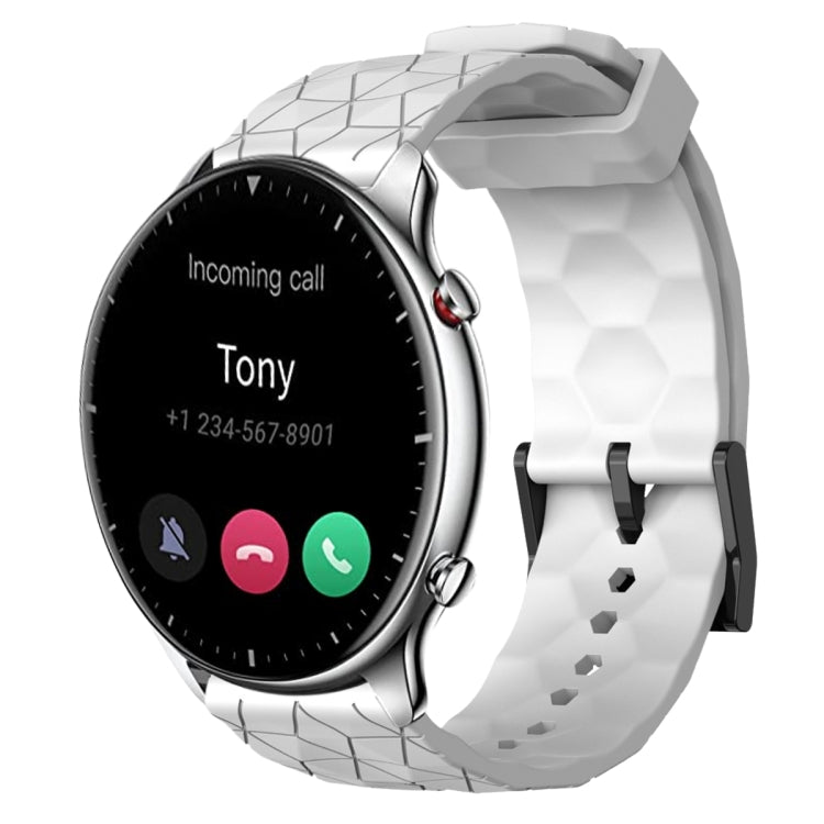 22mm Football Pattern Solid Color Silicone Watch Band, For Amazfit GTR 2, For Amazfit 3