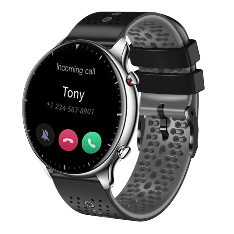 22mm Perforated Two-Color Silicone Watch Band, For Amazfit GTR 2e, For Amazfit GTR 2