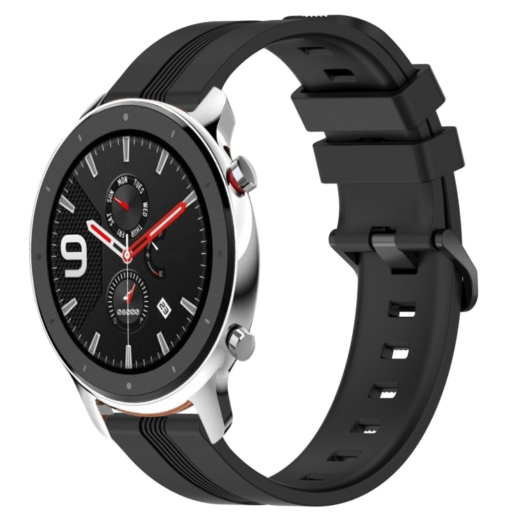 22mm Concave Striped Slicone Watch Band, For Amazfit GTR 4, For Amazfit GTR 3