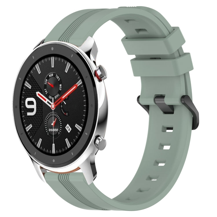 22mm Concave Striped Slicone Watch Band, For Amazfit GTR 4, For Amazfit GTR 3