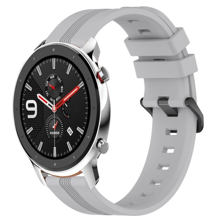 22mm Concave Striped Slicone Watch Band, For Amazfit GTR 4, For Amazfit GTR 3
