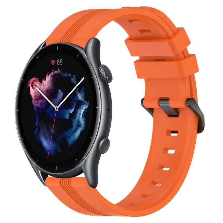 22mm Concave Striped Slicone Watch Band, For Amazfit GTR 3 Pro, For Amazfit GTR 2e