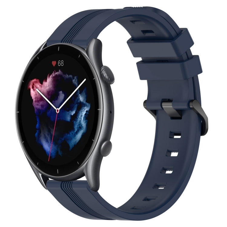 22mm Concave Striped Slicone Watch Band, For Amazfit GTR 3 Pro, For Amazfit GTR 2e