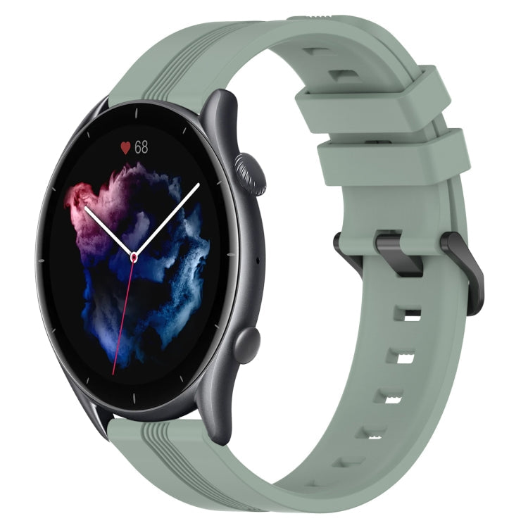 22mm Concave Striped Slicone Watch Band, For Amazfit GTR 3 Pro, For Amazfit GTR 2e