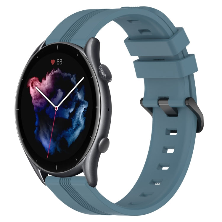 22mm Concave Striped Slicone Watch Band, For Amazfit GTR 3 Pro, For Amazfit GTR 2e