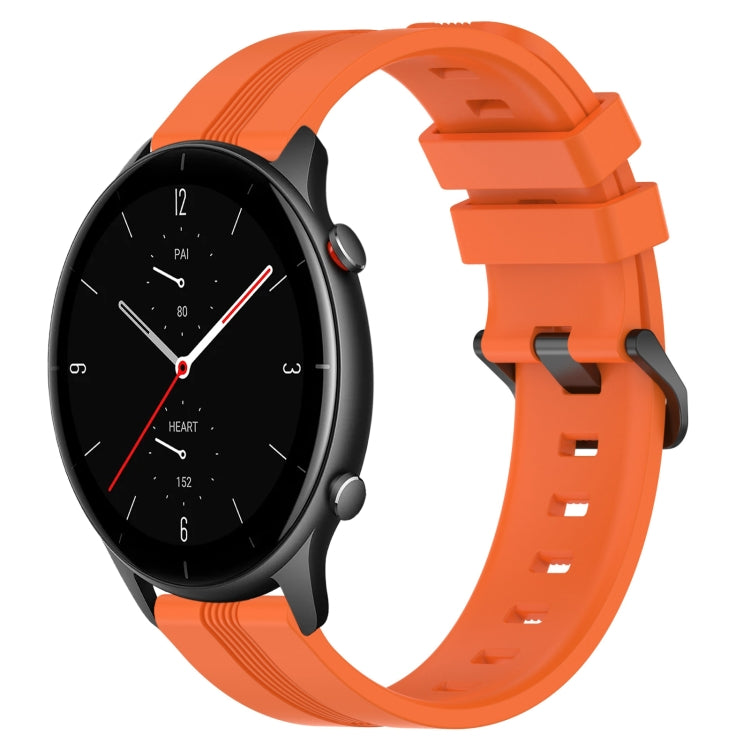 22mm Concave Striped Slicone Watch Band, For Amazfit GTR 3 Pro, For Amazfit GTR 2e