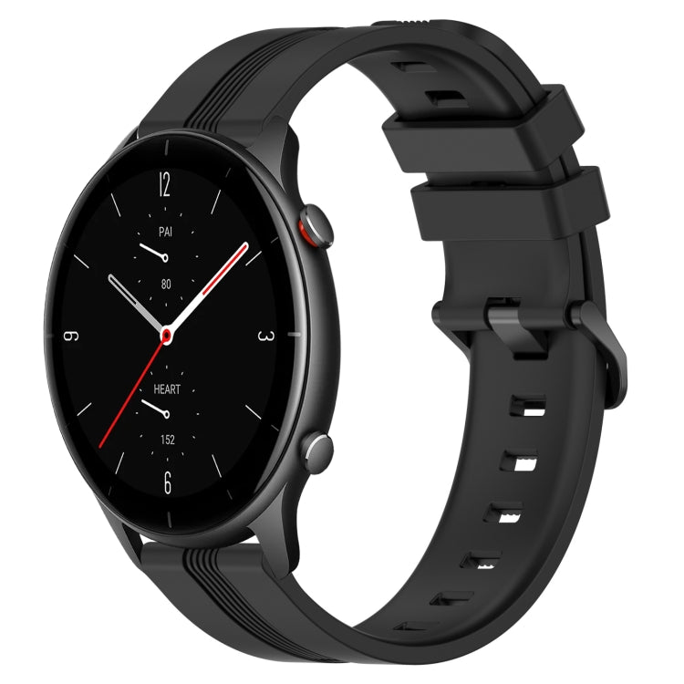22mm Concave Striped Slicone Watch Band, For Amazfit GTR 3 Pro, For Amazfit GTR 2e