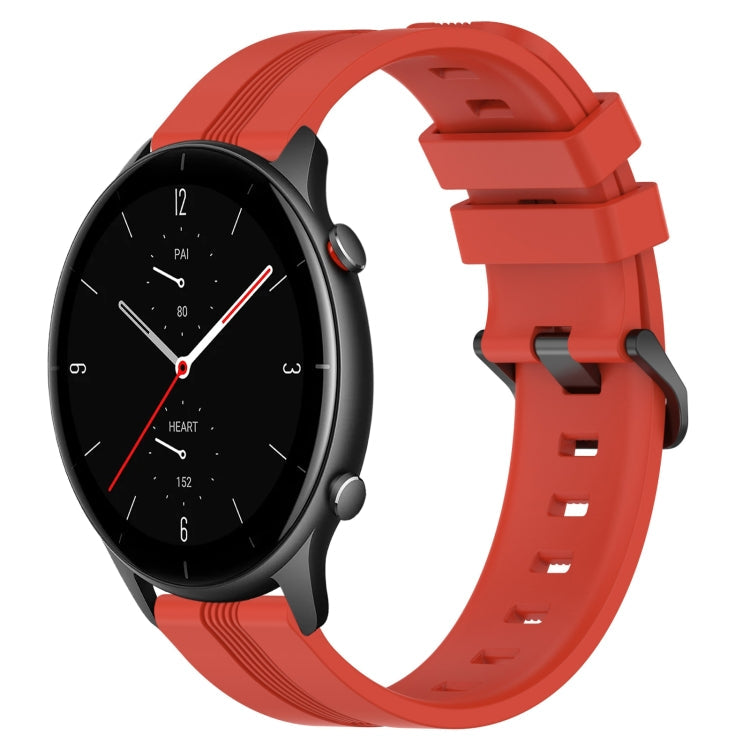 22mm Concave Striped Slicone Watch Band, For Amazfit GTR 3 Pro, For Amazfit GTR 2e