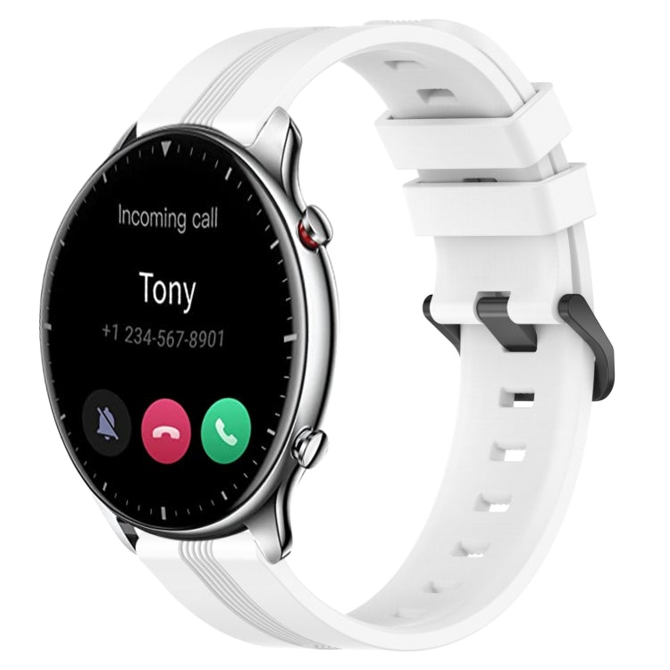22mm Concave Striped Slicone Watch Band, For Amazfit GTR 2, For Amazfit 3