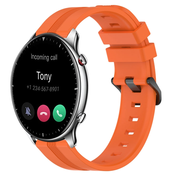 22mm Concave Striped Slicone Watch Band, For Amazfit GTR 2, For Amazfit 3