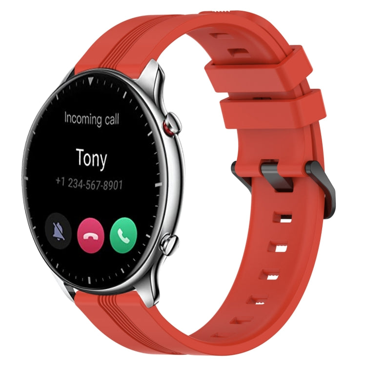 22mm Concave Striped Slicone Watch Band, For Amazfit GTR 2, For Amazfit 3