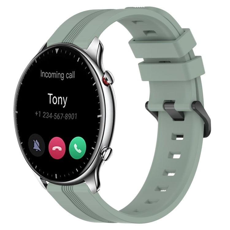 22mm Concave Striped Slicone Watch Band, For Amazfit GTR 2, For Amazfit 3