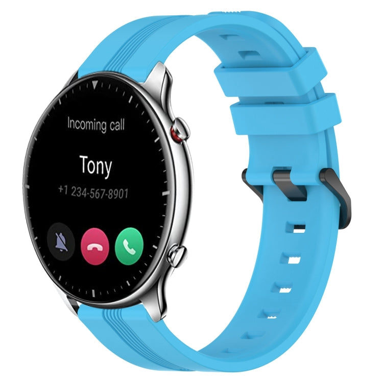 22mm Concave Striped Slicone Watch Band, For Amazfit GTR 2, For Amazfit 3