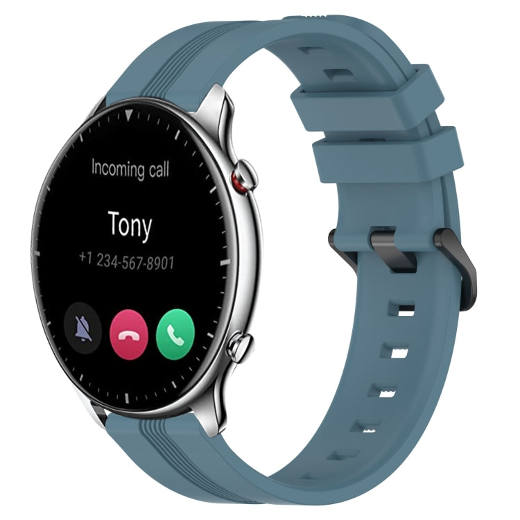 22mm Concave Striped Slicone Watch Band, For Amazfit GTR 2, For Amazfit 3