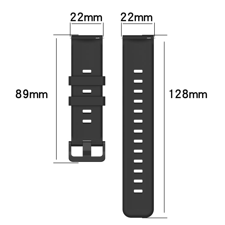 22mm Concave Striped Slicone Watch Band, For Amazfit GTR 47mm