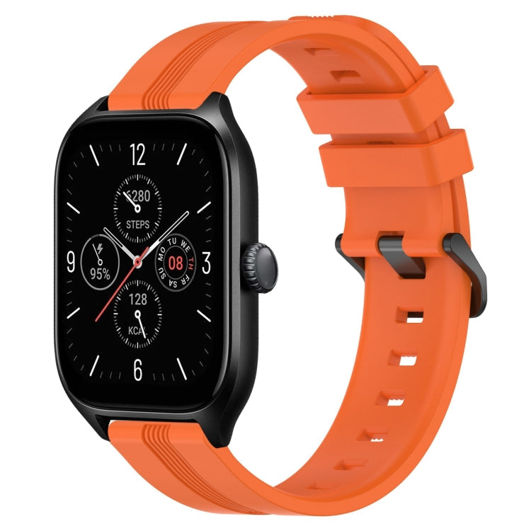 20mm Concave Striped Slicone Watch Band, For Amazfit GTS 4, For Amazfit GTS 3