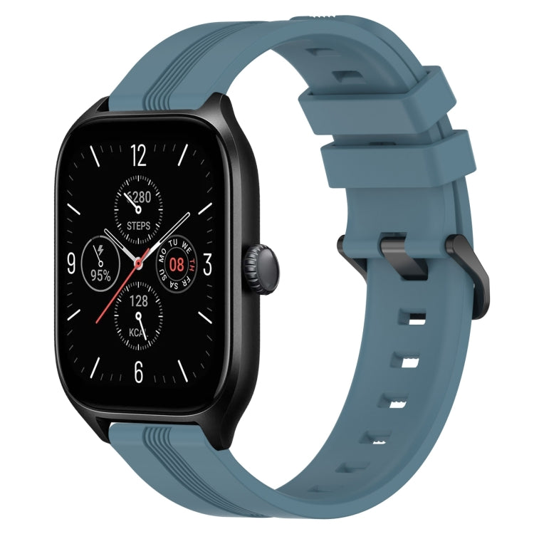 20mm Concave Striped Slicone Watch Band, For Amazfit GTS 4, For Amazfit GTS 3