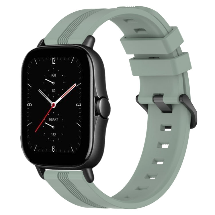 20mm Concave Striped Slicone Watch Band, For Amazfit GTS 2E, For Amazfit GTS 2 Mini