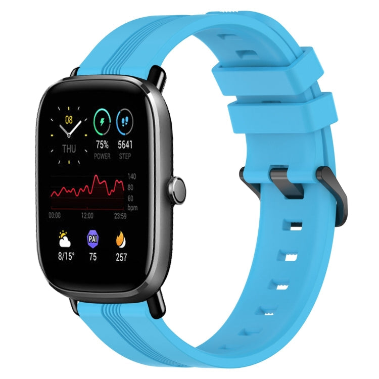 20mm Concave Striped Slicone Watch Band, For Amazfit GTS 2E, For Amazfit GTS 2 Mini