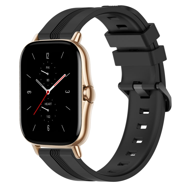 20mm Concave Striped Slicone Watch Band, For Amazfit GTS 2, For Amazfit GTS