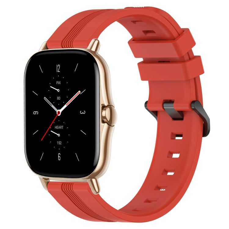 20mm Concave Striped Slicone Watch Band, For Amazfit GTS 2, For Amazfit GTS