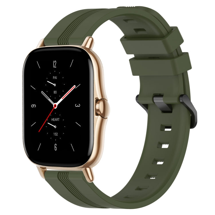 20mm Concave Striped Slicone Watch Band, For Amazfit GTS 2, For Amazfit GTS