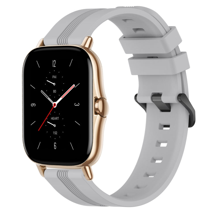 20mm Concave Striped Slicone Watch Band, For Amazfit GTS 2, For Amazfit GTS