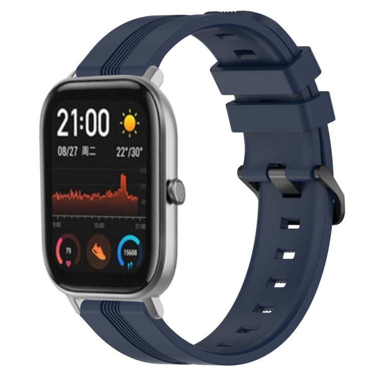 20mm Concave Striped Slicone Watch Band, For Amazfit GTS 2, For Amazfit GTS