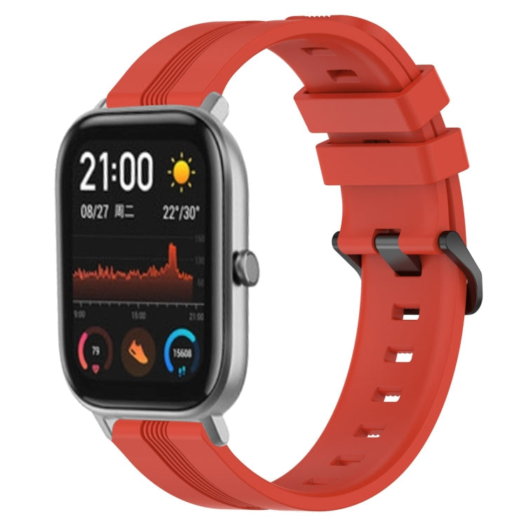 20mm Concave Striped Slicone Watch Band, For Amazfit GTS 2, For Amazfit GTS