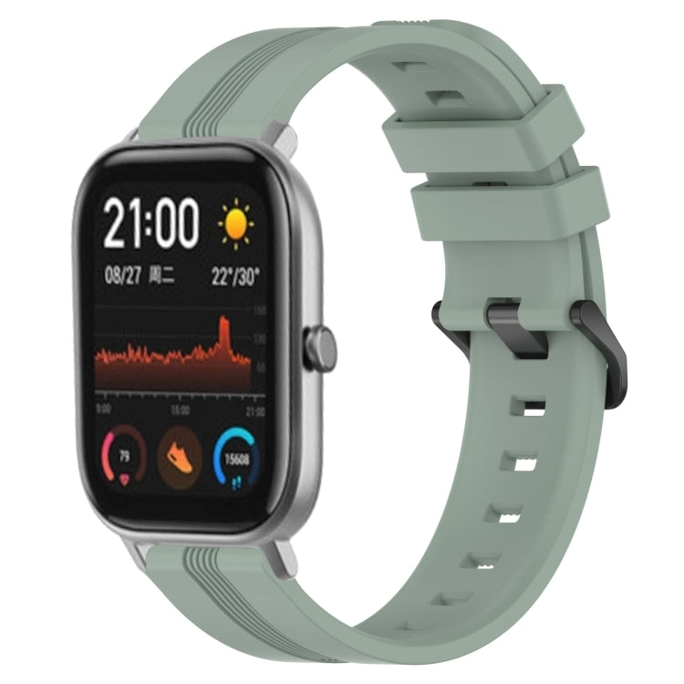 20mm Concave Striped Slicone Watch Band, For Amazfit GTS 2, For Amazfit GTS