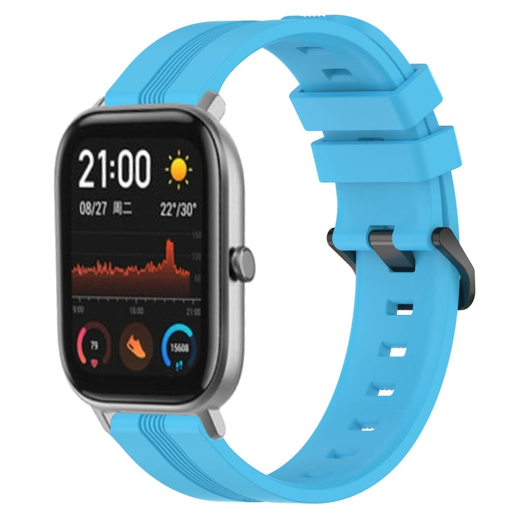 20mm Concave Striped Slicone Watch Band, For Amazfit GTS 2, For Amazfit GTS