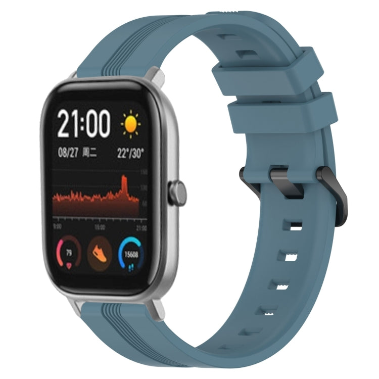 20mm Concave Striped Slicone Watch Band, For Amazfit GTS 2, For Amazfit GTS