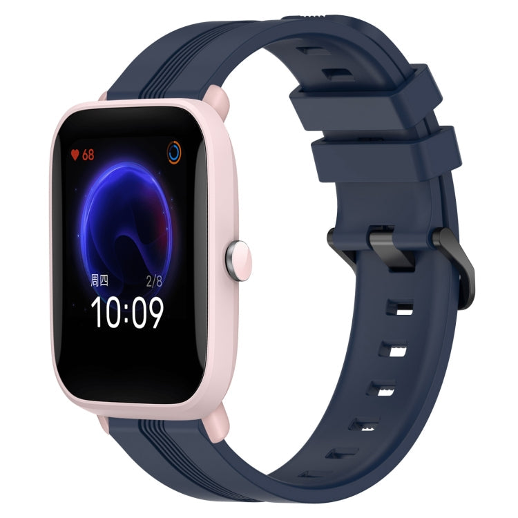 20mm Concave Striped Slicone Watch Band, For Amazfit GTR 42mm, For Amazfit Pop Pro