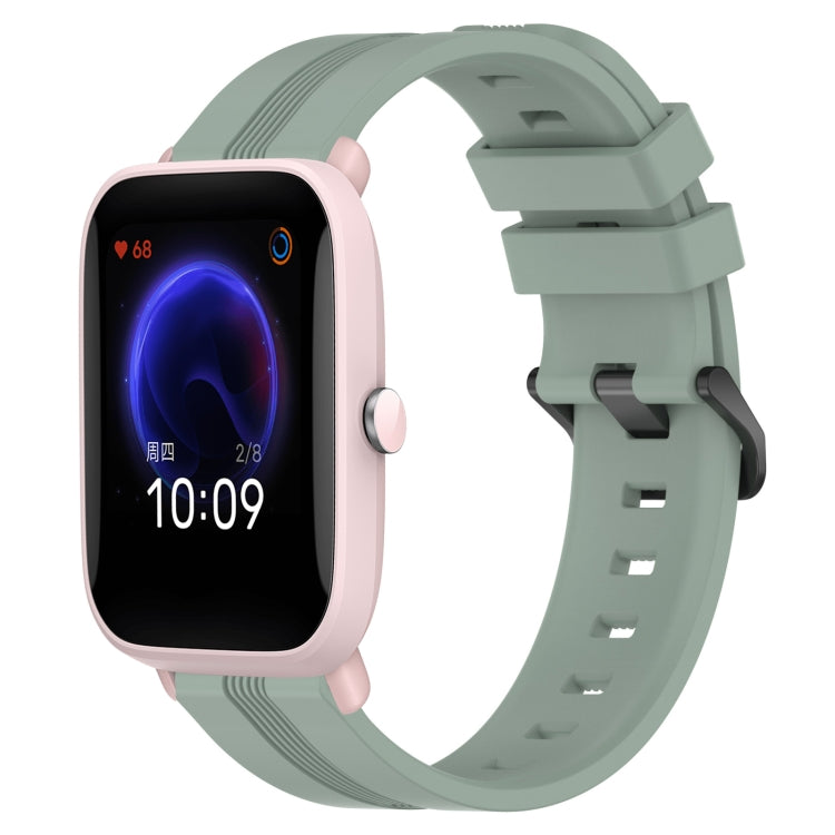 20mm Concave Striped Slicone Watch Band, For Amazfit GTR 42mm, For Amazfit Pop Pro