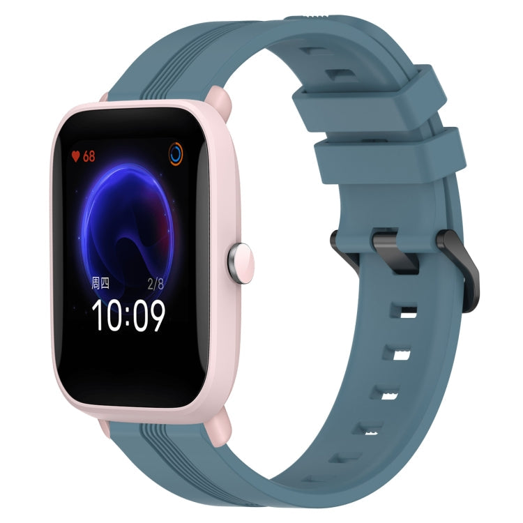 20mm Concave Striped Slicone Watch Band, For Amazfit GTR 42mm, For Amazfit Pop Pro