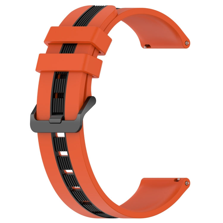 22mm Vertical Two-Color Silicone Watch Band, For Amazfit GTR 3, For Amazfit GTR 3 Pro